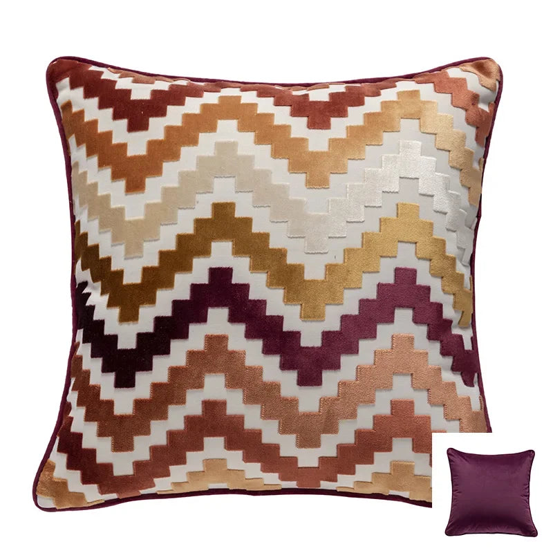 Housse de coussin 60x60 velours - rouge
