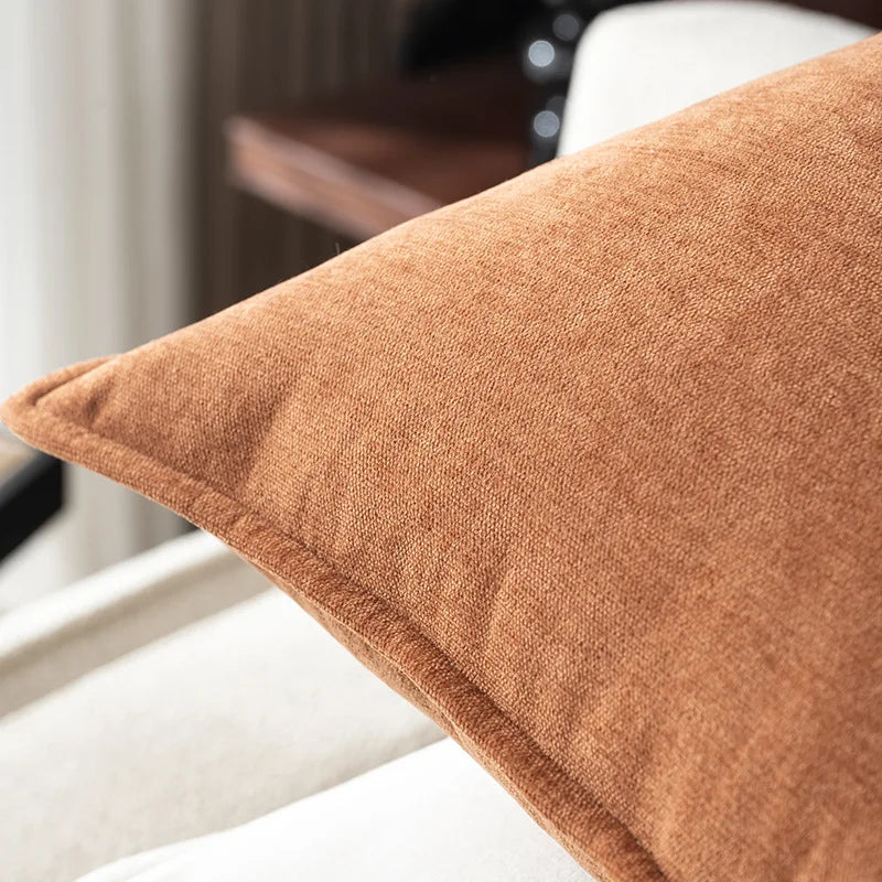 Housse de coussin brun