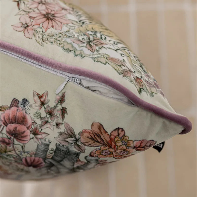Housse de coussin en velours