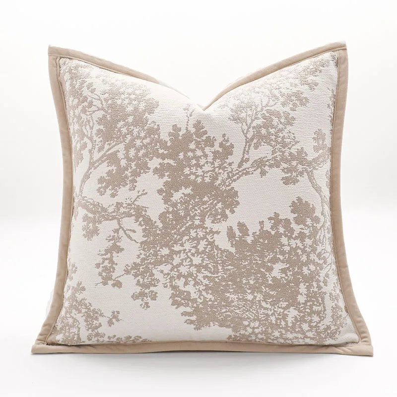 Housse de coussin jacquard - beige