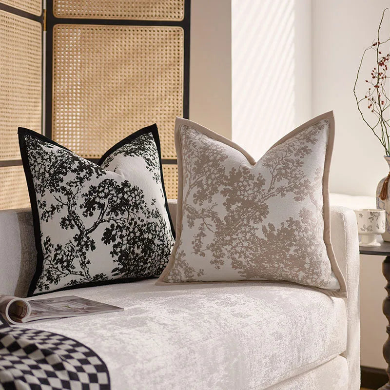 Housse de coussin jacquard