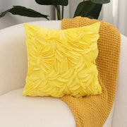 Housse de coussin jaune