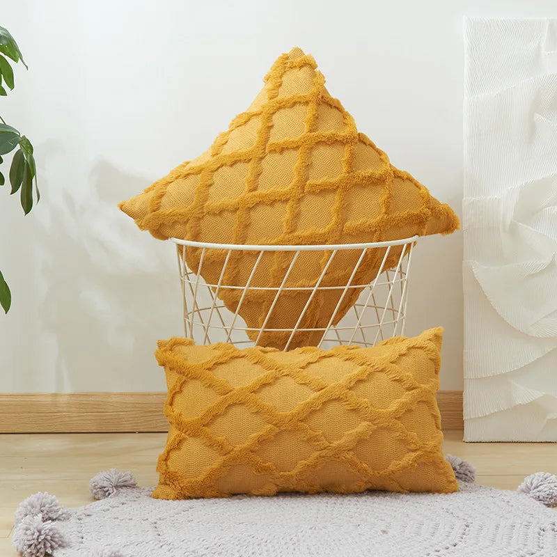 Housse de coussin laine - orange