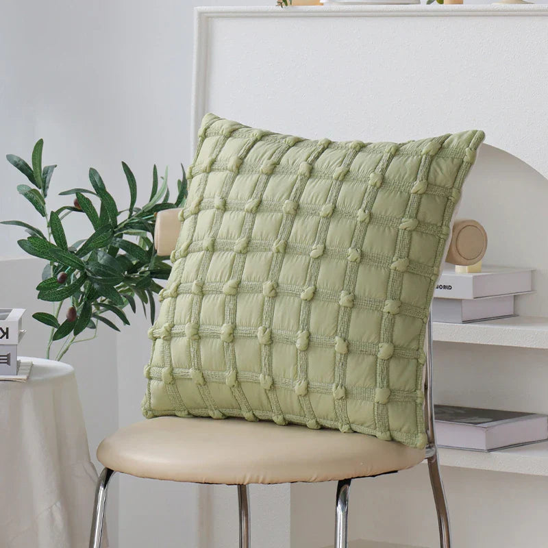 Housse de coussin motif - vert
