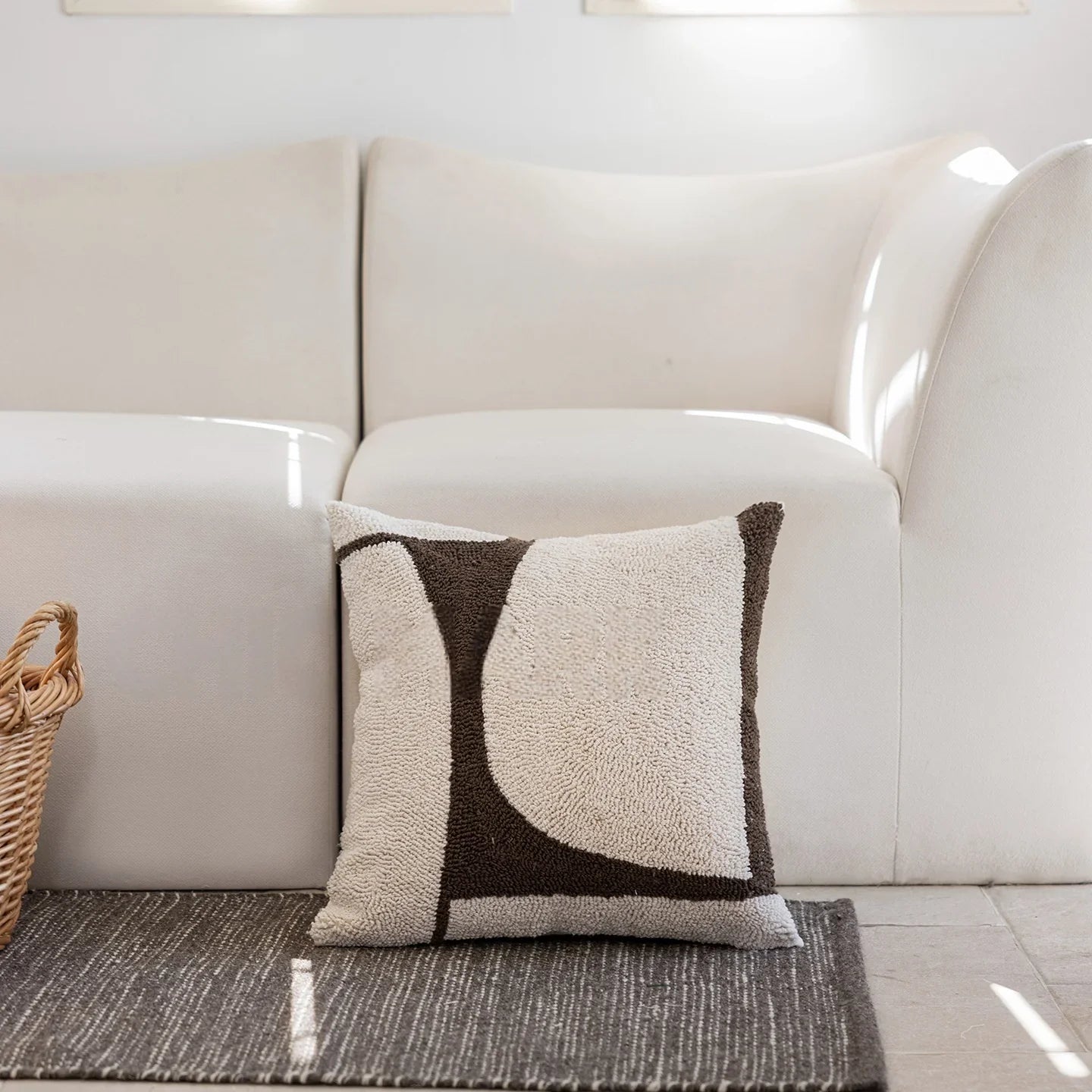Housse de coussin nordique - blanc