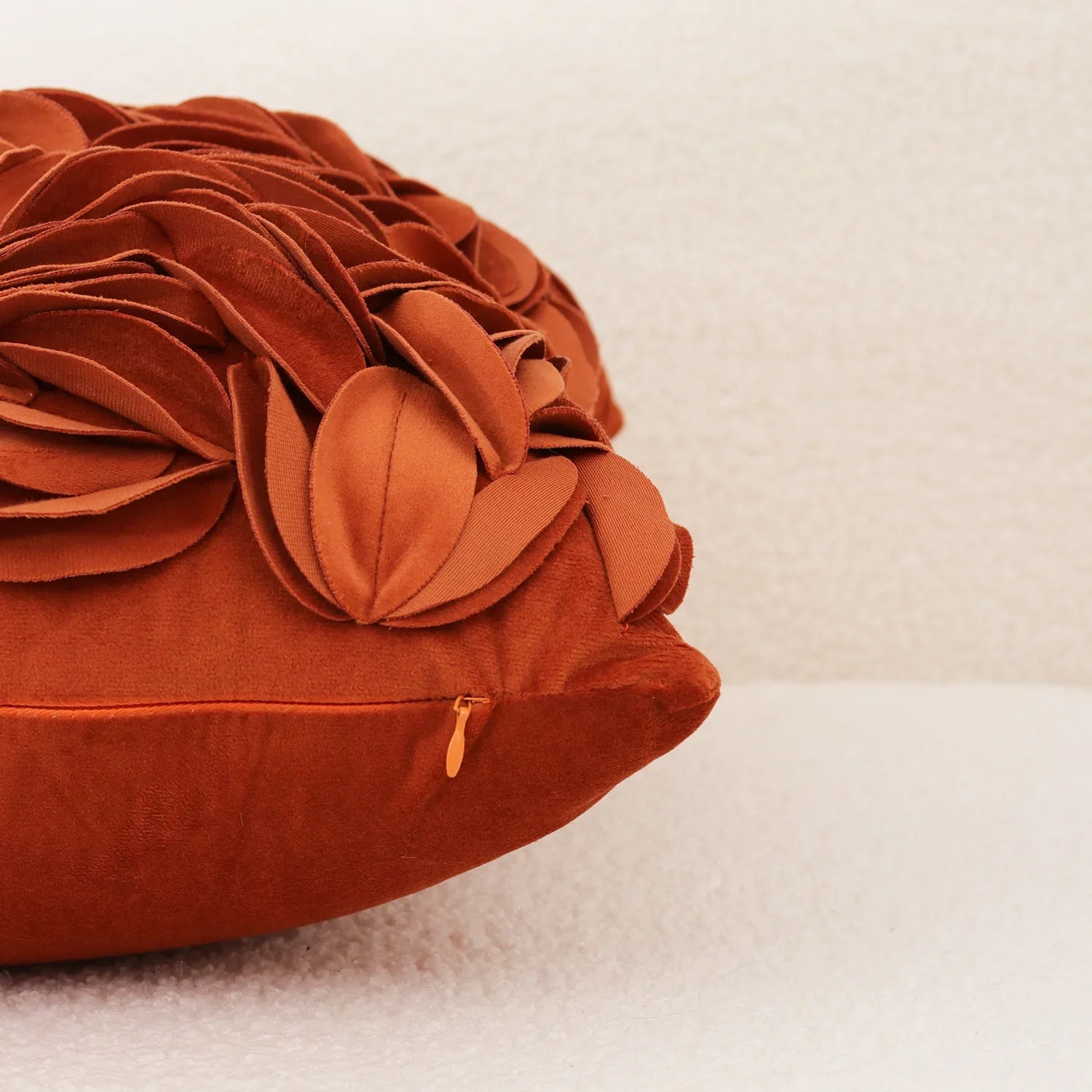 Housse de coussin orange