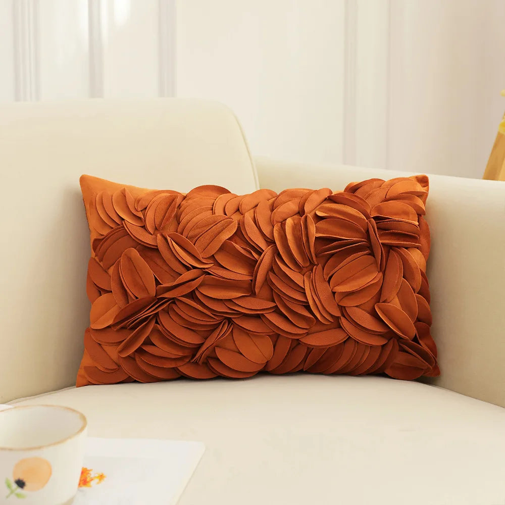 Housse de coussin orange