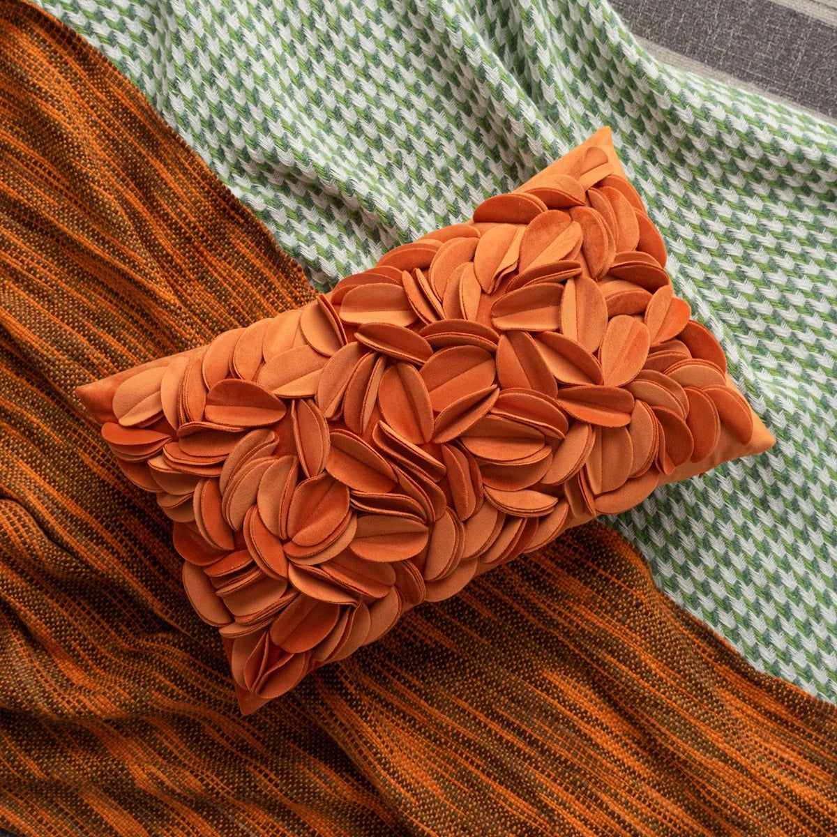 Housse de coussin orange
