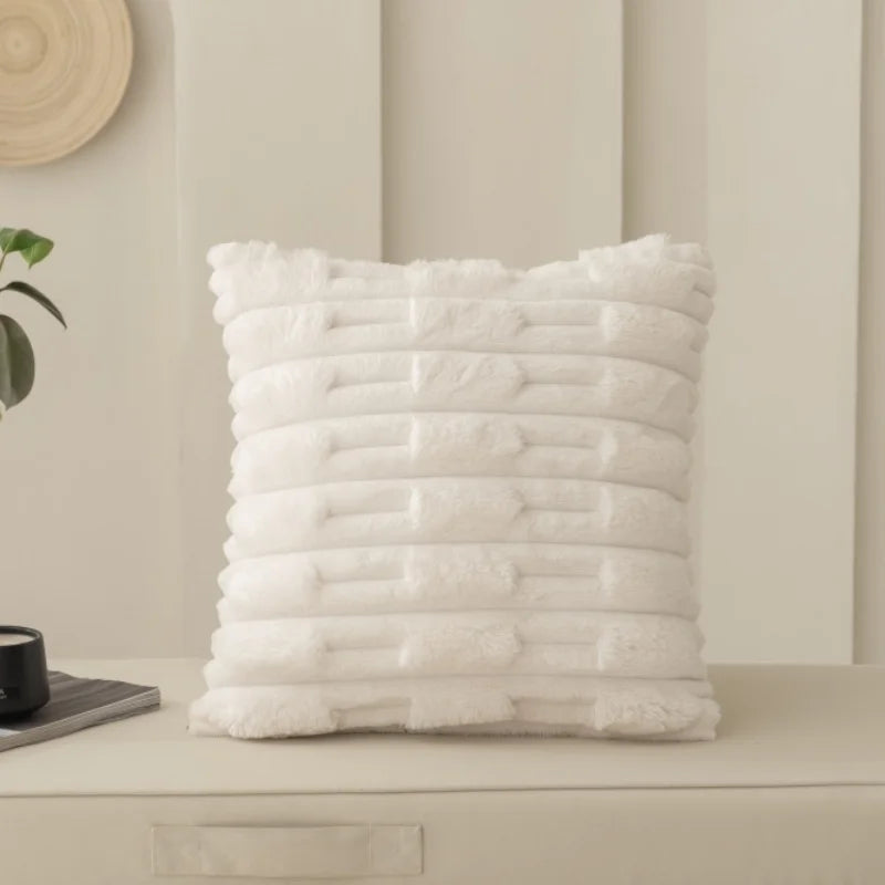 Housse de coussin polaire - blanc