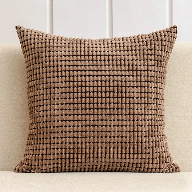 Housse de coussin pour canapé - brun foncé