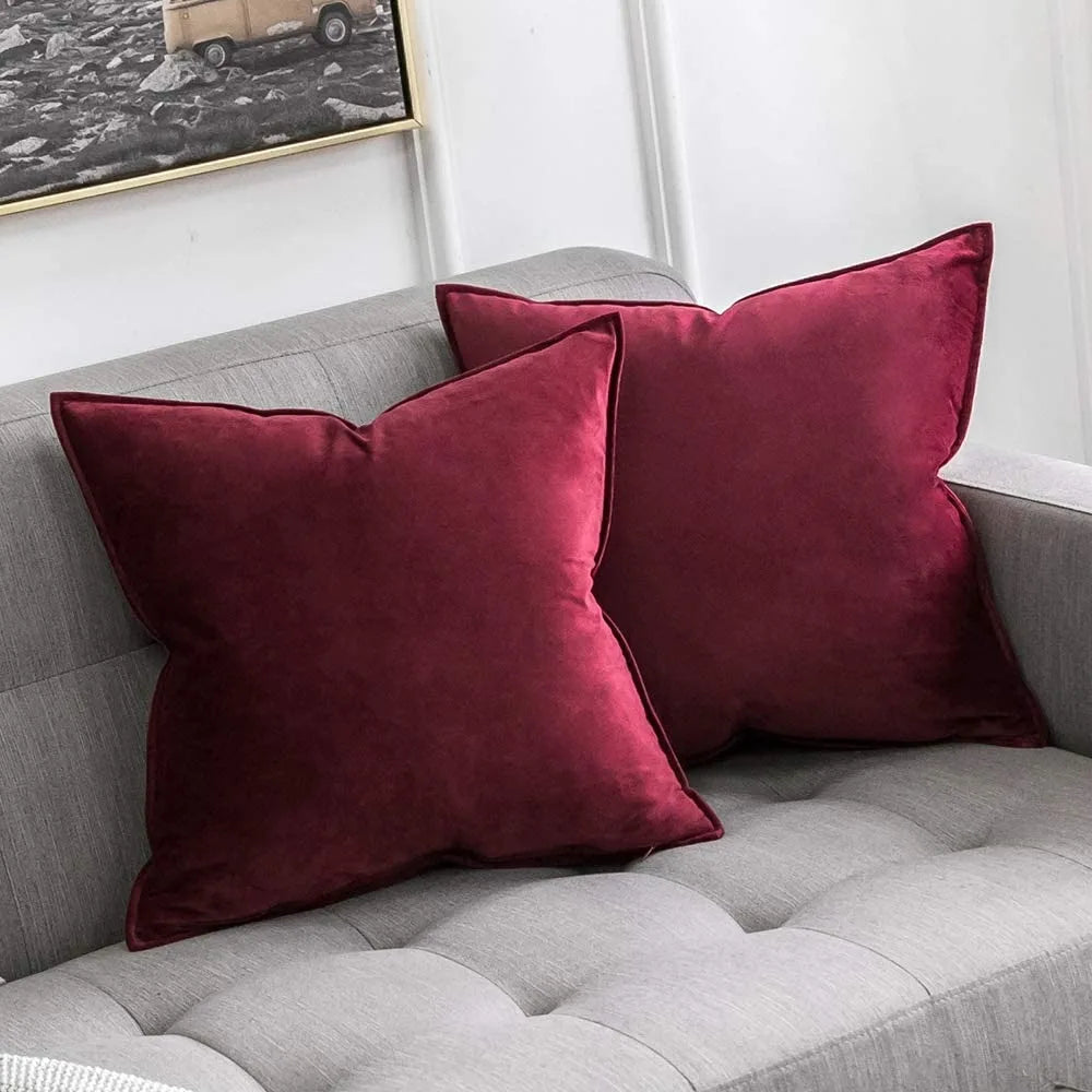 Housse de coussin rouge