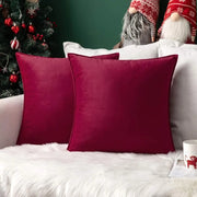 Housse de coussin rouge