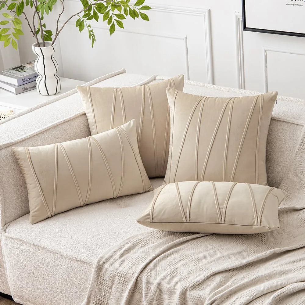 Housse de coussin velours