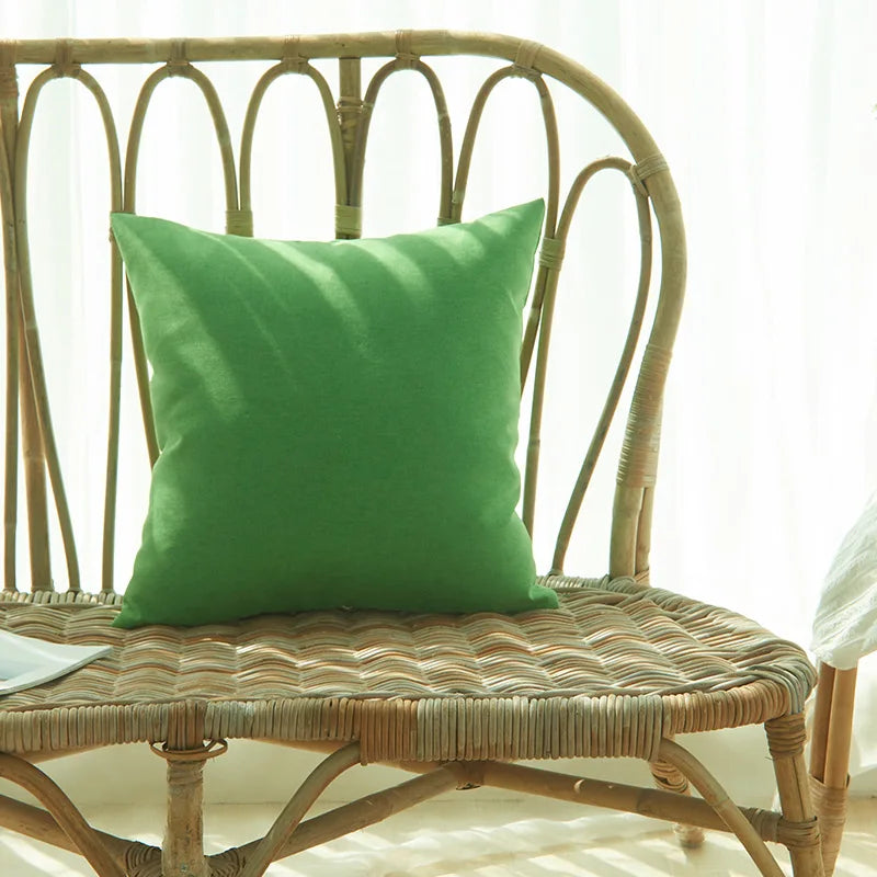 Housse de coussin vert sauge - 1
