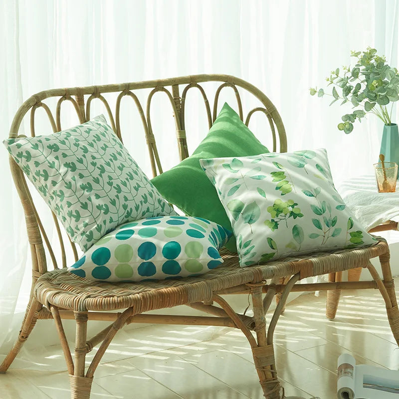 Housse de coussin vert sauge