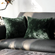 Housse de coussin vert - vert foncé