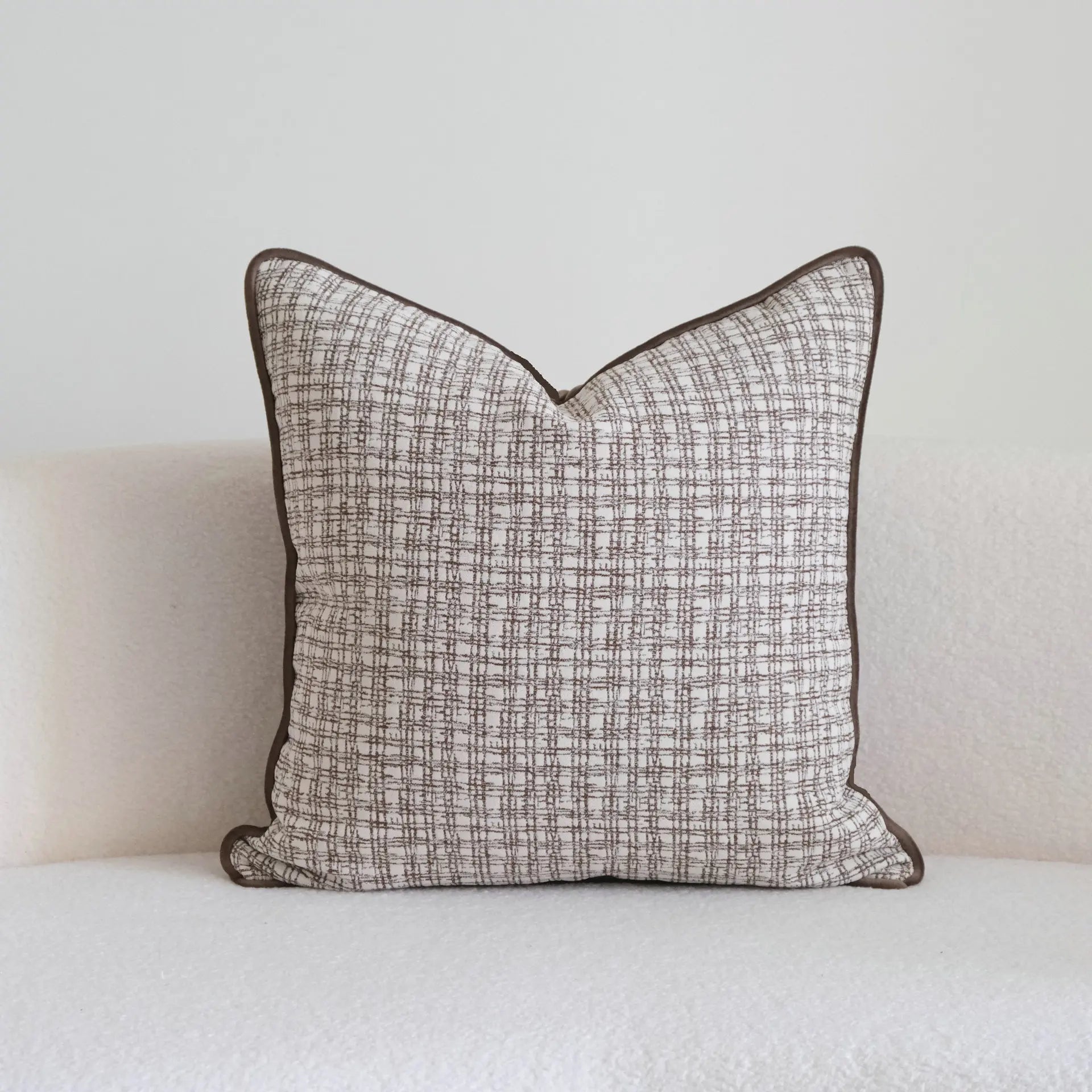 Housse de coussin vintage - marron chocolat / 30x50cm