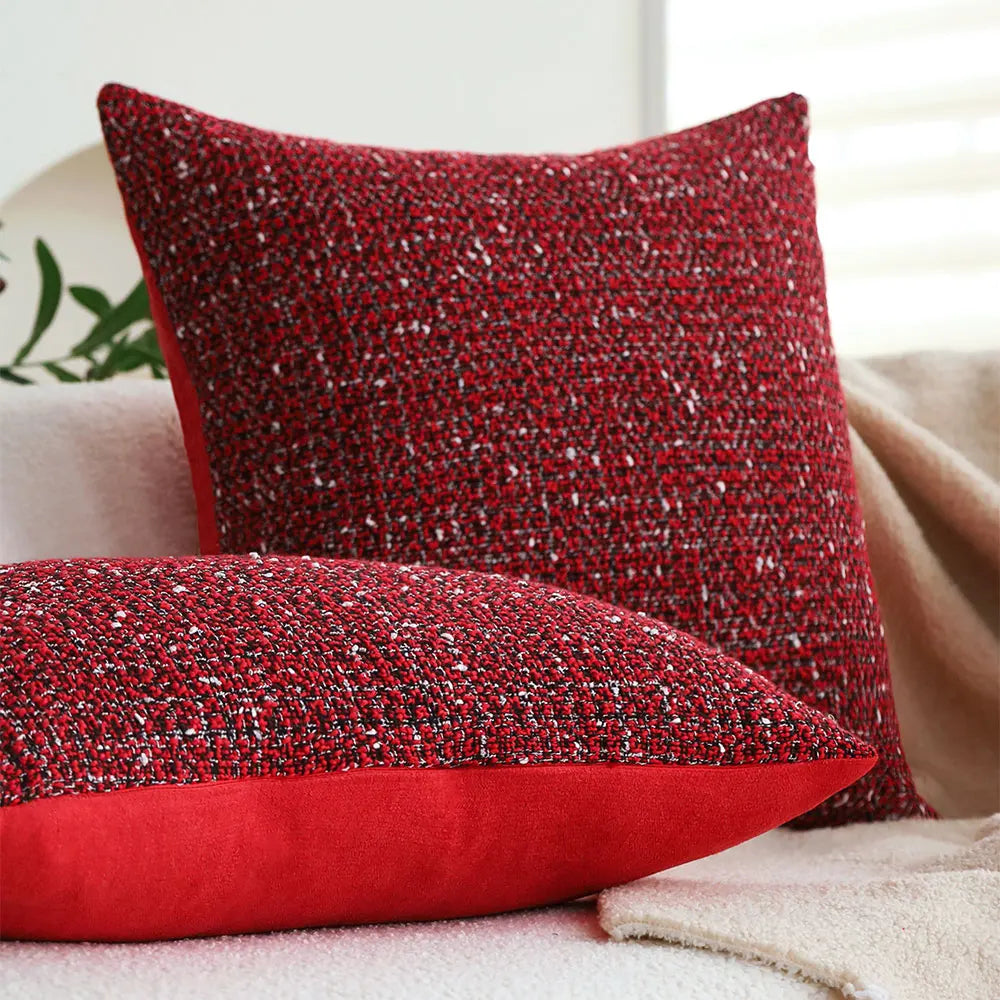 Housses de coussin rouge