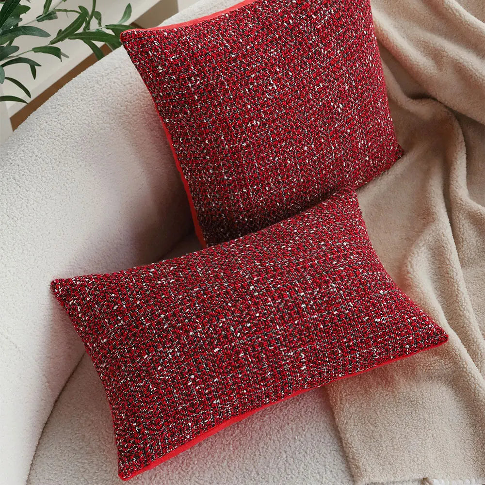 Housses de coussin rouge