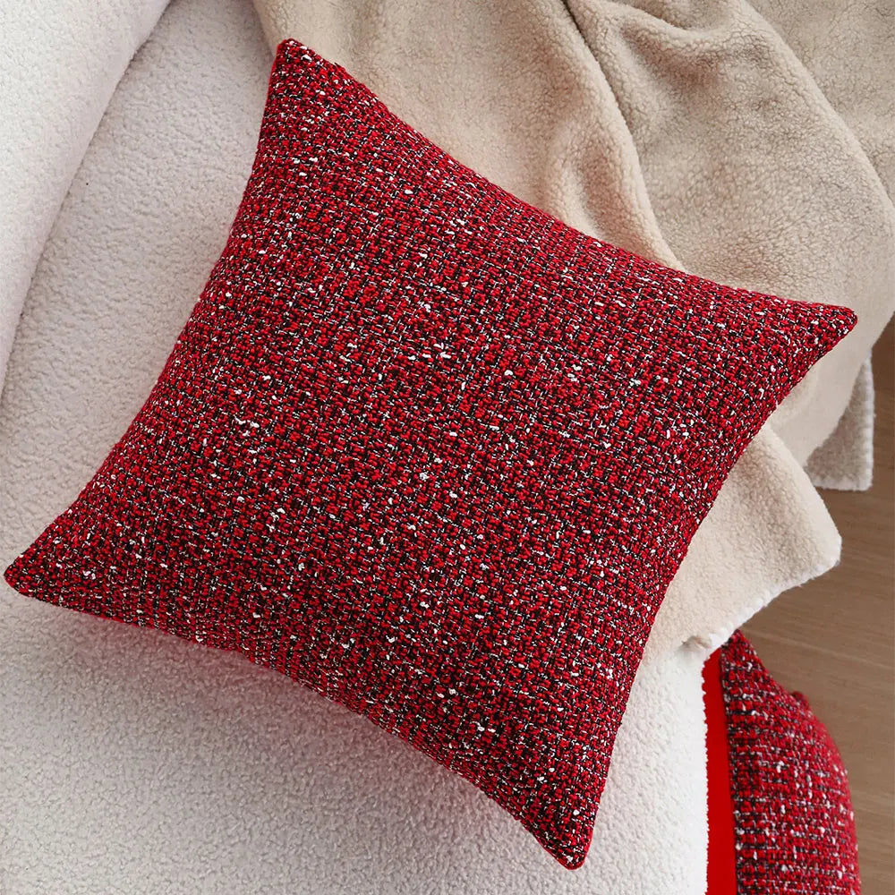 Housses de coussin rouge