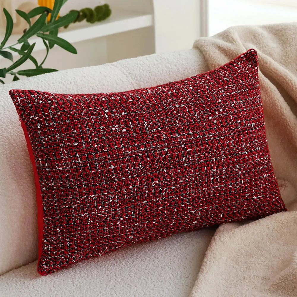 Housses de coussin rouge
